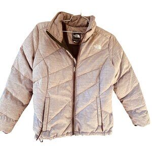 The North Face Women's Large Quilted Puffer Down Jacket Polyester Light Purple